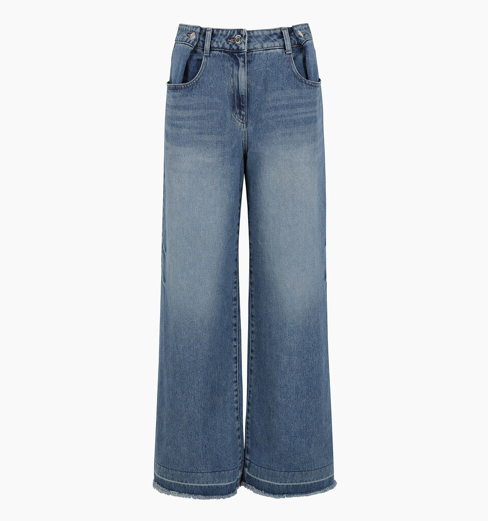Blue frayed jeans  - sisley k jeans regular - Blue | Sisley K image number 1